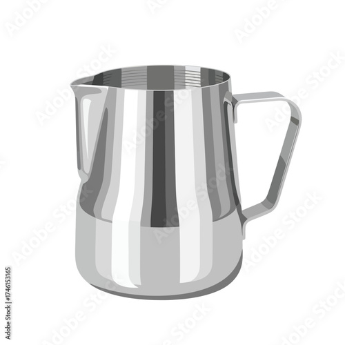Professional stainless steel milk frothing pitcher for latte art design