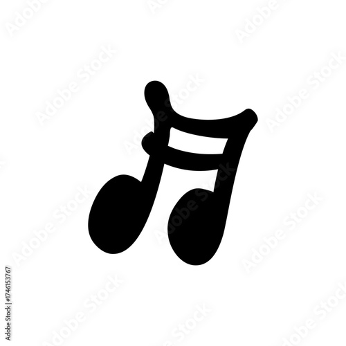 tone music icon vector design monocolor