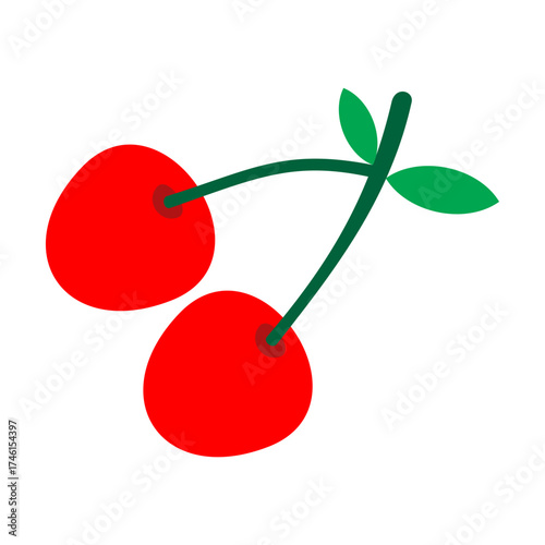 chery fruit icon vector design