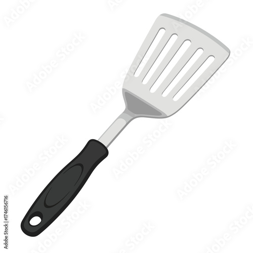 Sleek silver spatula for cooking delicious meals in modern kitchens