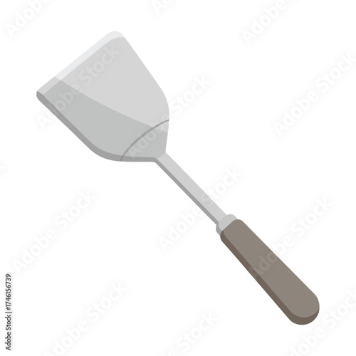 Modern metal spatula ready for cooking delicious meals at home today