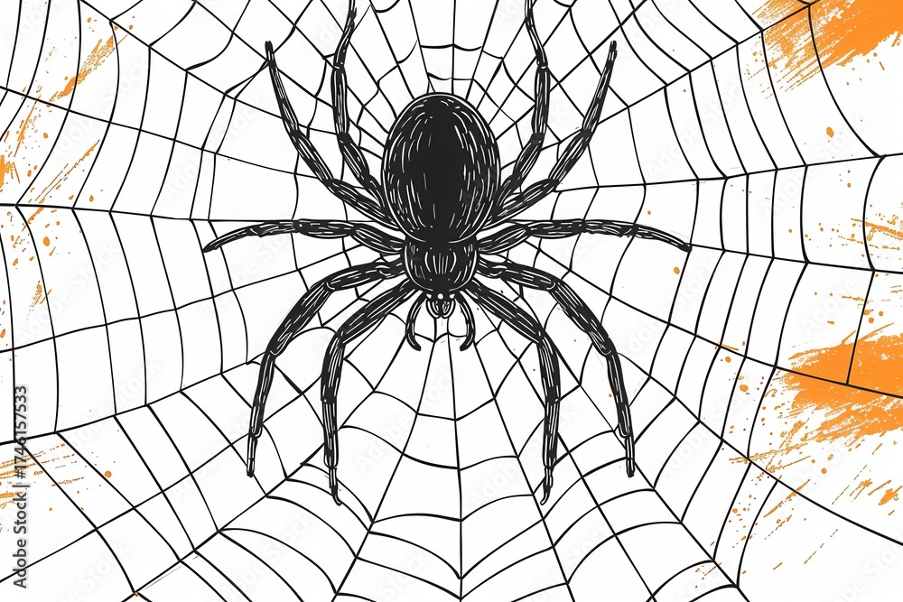 Obraz premium halloween spider web