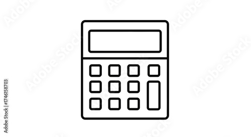 Calculator Icon – Mathematics Finance Accounting Tool Symbol