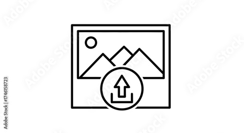 Photo Upload Icon – Image Sharing Media Symbol