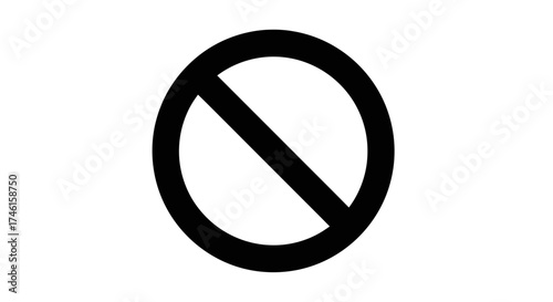 Prohibition Sign Icon – Red Forbidden Warning Symbol