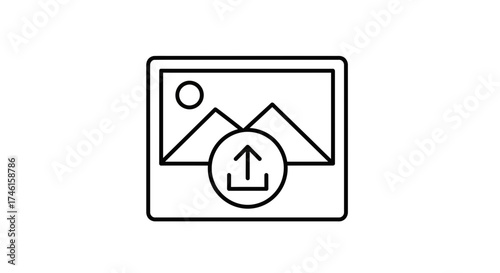 Photo Upload Icon – Image Sharing Media Symbol
