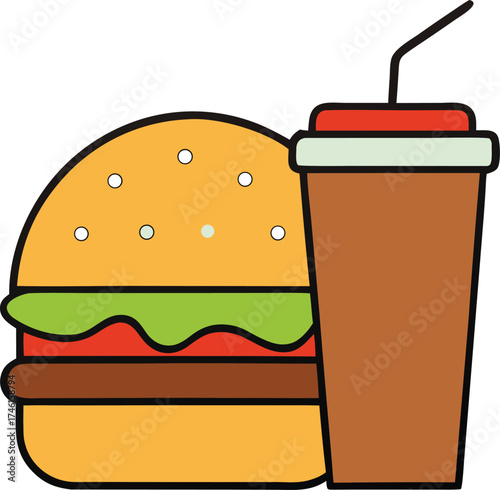 fast food illustration