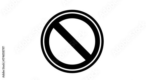 Prohibition Sign Icon – Red Forbidden Warning Symbol