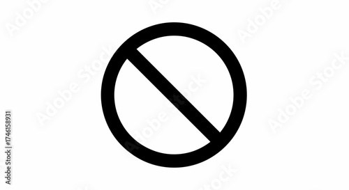 Prohibition Sign Icon – Red Forbidden Warning Symbol