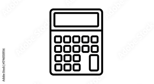 Calculator Icon – Mathematics Finance Accounting Tool Symbol