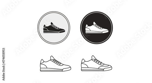 Running Shoe Icon – Sports Footwear Sneaker Symbol