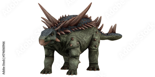 Majestic armored dinosaur illustration