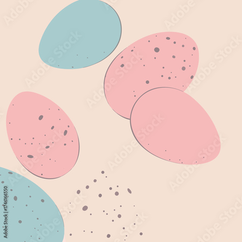 Vector art of pastel easter eggs a soft and colorful illustration featuring speckled eggs, perfect for spring celebrations and designs