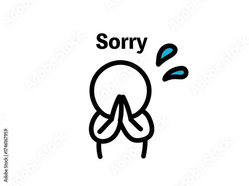 謝る人　sorry