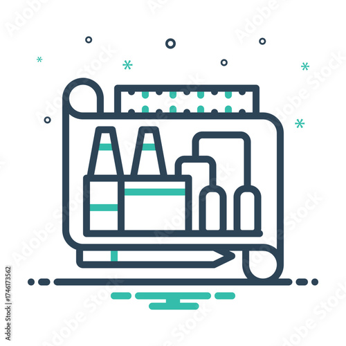 Mix icon for industrial design
