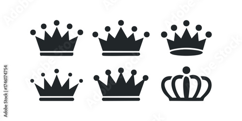 Collection of Royalty Symbols and Heraldic Crowns
