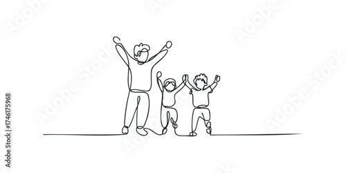 Family enjoying a moment of shared joy