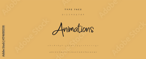 Handwritten Font Calligraphy Logotype Script Font Type Font lettering handwritten, Illustration vector, for design