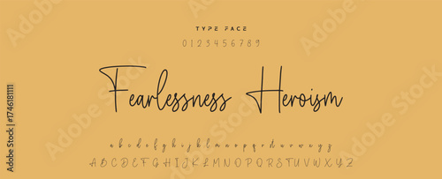 Handwritten Font Calligraphy Logotype Script Font Type Font lettering handwritten, Illustration vector, for design