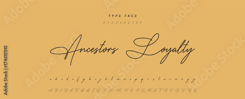 Handwritten Font Calligraphy Logotype Script Font Type Font lettering handwritten, Illustration vector, for design