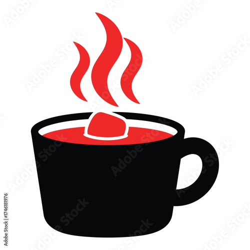 Steaming Hot Chocolate Mug with Marshmallow