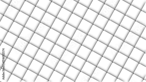 Light, subtle white geometric background with a repeated diagonal grid pattern and 3D quilted texture.