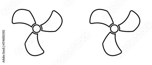 Propeller fan icon. Propeller speed icon, fan icon, abstract Propeller Fan Icon.
