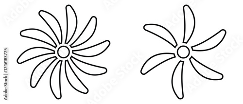 Propeller fan icon. Propeller speed icon, fan icon, abstract Propeller Fan Icon.