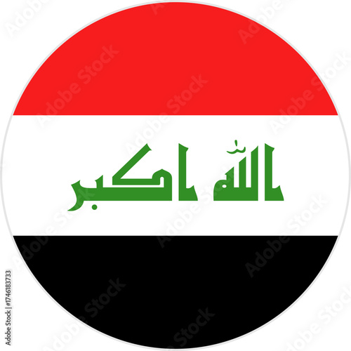 Flag of Iraq Circle Graphic
