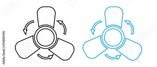 Propeller fan icon. Propeller speed icon, fan icon, abstract Propeller Fan Icon.