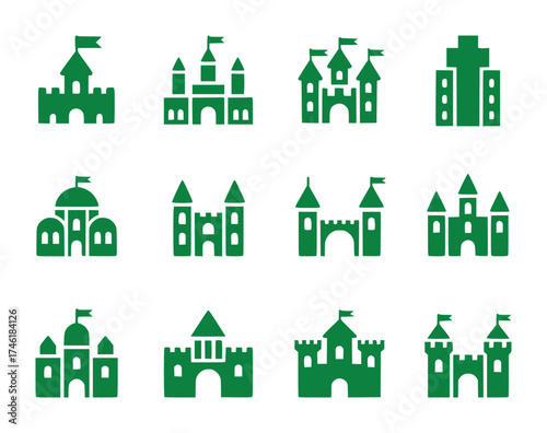 Collection of Green Castle Icons