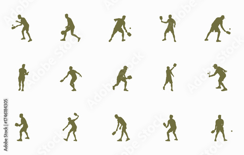 Pickleball player svg, Pickleball player silhouette, Pickleball player vector, Pickleball player icon, Sports player svg. 
