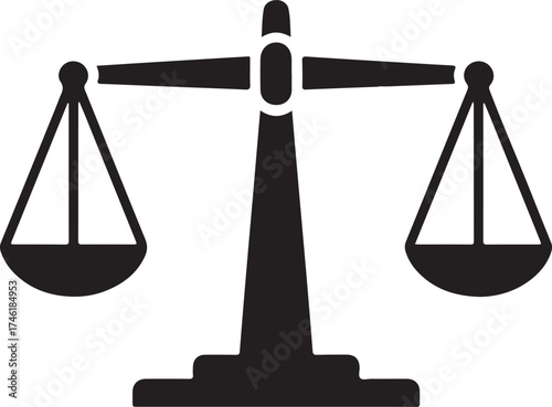 Symbolic justice scales icon representing law fairness and balance
