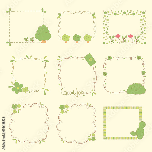 Cute Floral Frames and Borders Collection