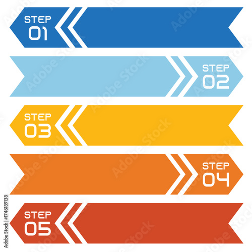 Infographic Number Step Nameplate