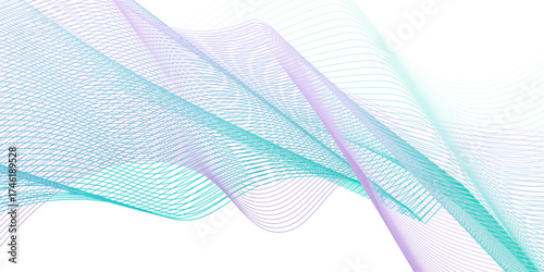 Modern digital technology design for Abstract Background. Abstract mesh glowing curved lines and modern wave design. mesh music and sound creative design.	