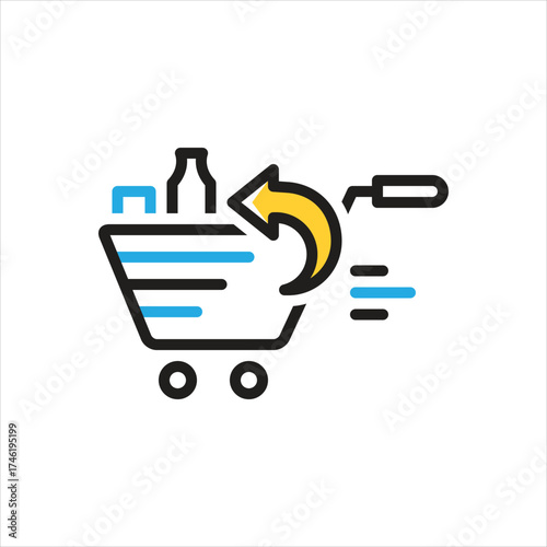 Multi color icon for return