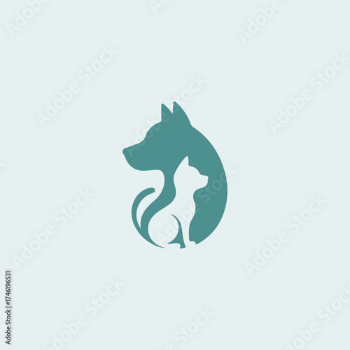 cat inside of a dog vector