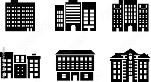 city building vector illustrations