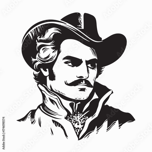 Elegant Proud Victorian Gentleman Vector Image Classic Vintage Style