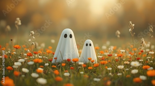 Halloween ghost  family 