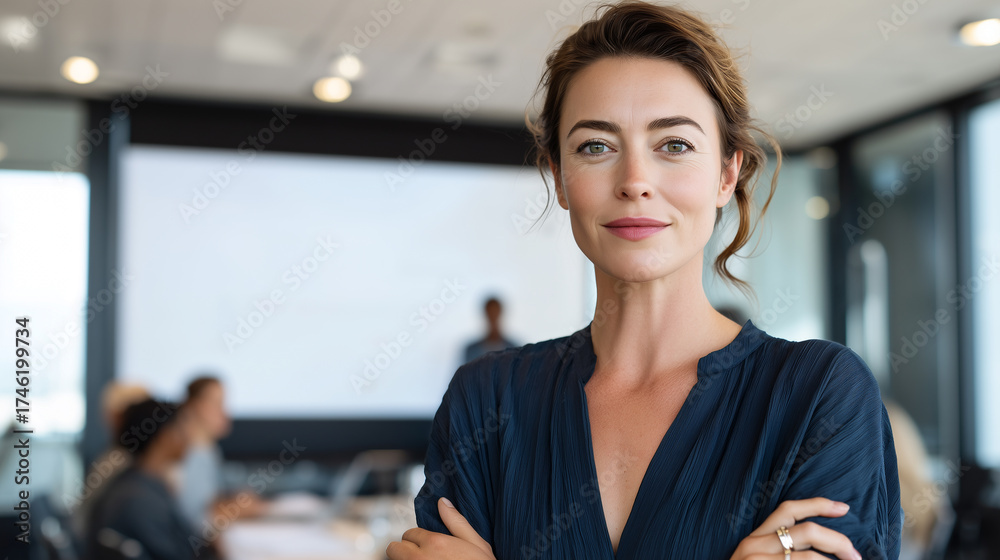 Fototapeta premium Businesswoman Giving Presentation in Office