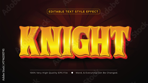 Knight Editable 3D Text Effect Style