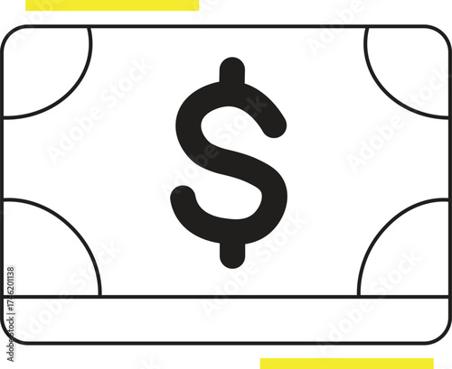 Dollar Bill Icon. dollar sign icon