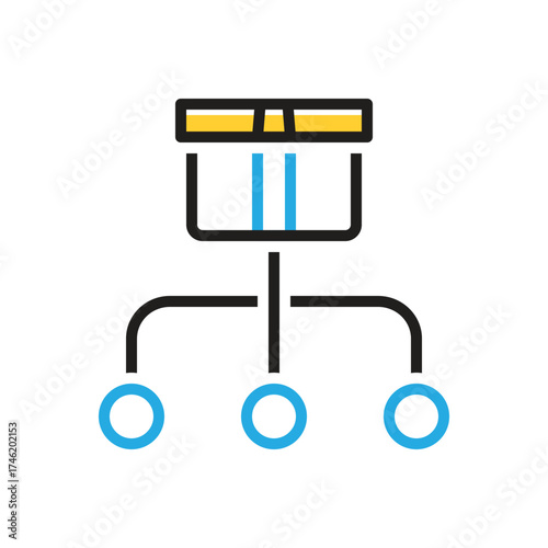 Multi color icon for divide