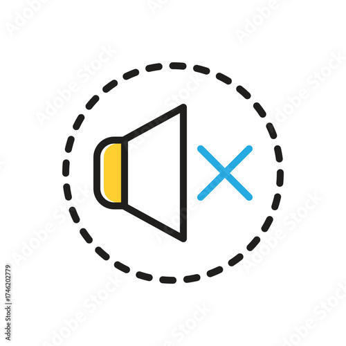 Multi color icon for silence
