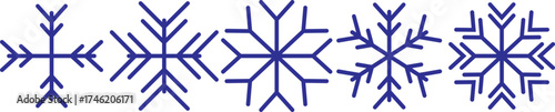 Snowflake icon set snowflake, swirl, pattern, glow. Vector illustration. snowflake glyph flat vector icon