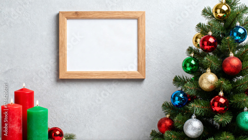 ChristmasTreeWithDecorationsAndCandles