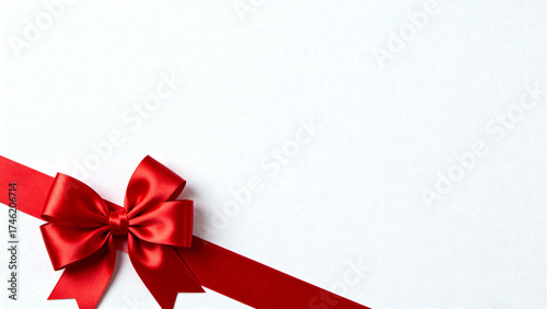 RedRibbonBowOnWhiteBackground