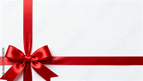 RedRibbonBowOnWhiteBackground